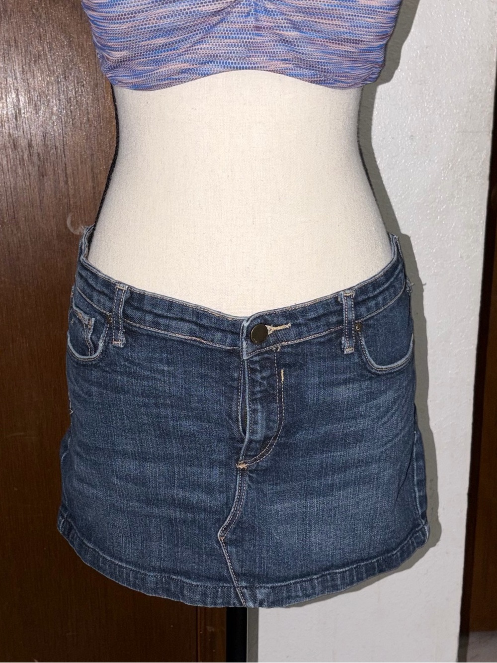 Yk2 Abercrombie & Fitch Dark Wash Denim Mini Skirt